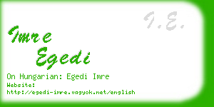 imre egedi business card